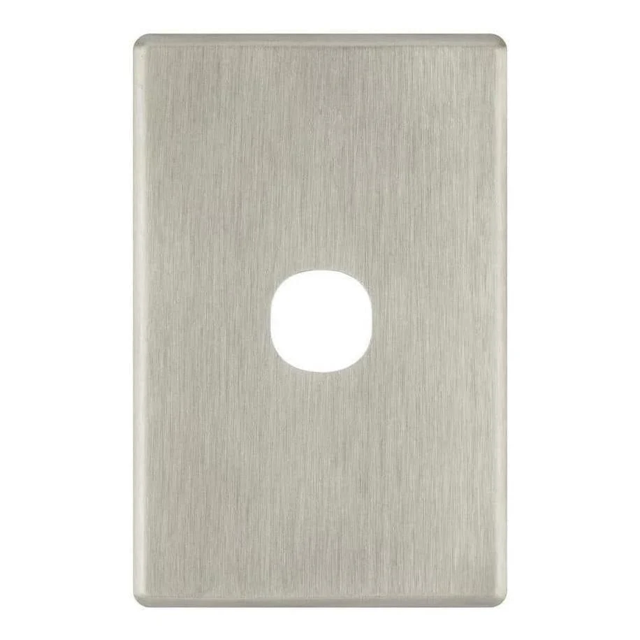 Iluma 1 Gang Light Switch Cover Plate Only Brushed Metal