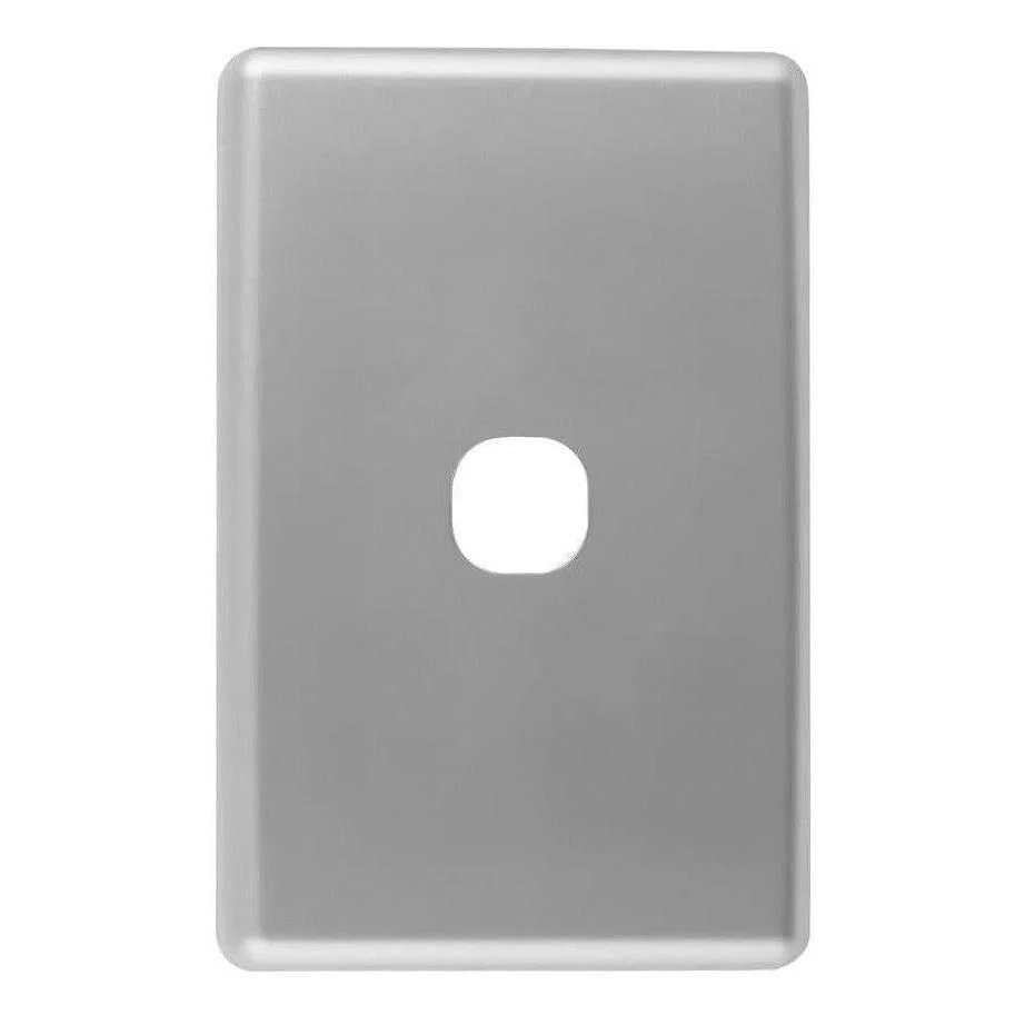 Iluma 1 Gang Light Switch Cover Plate Only Silver