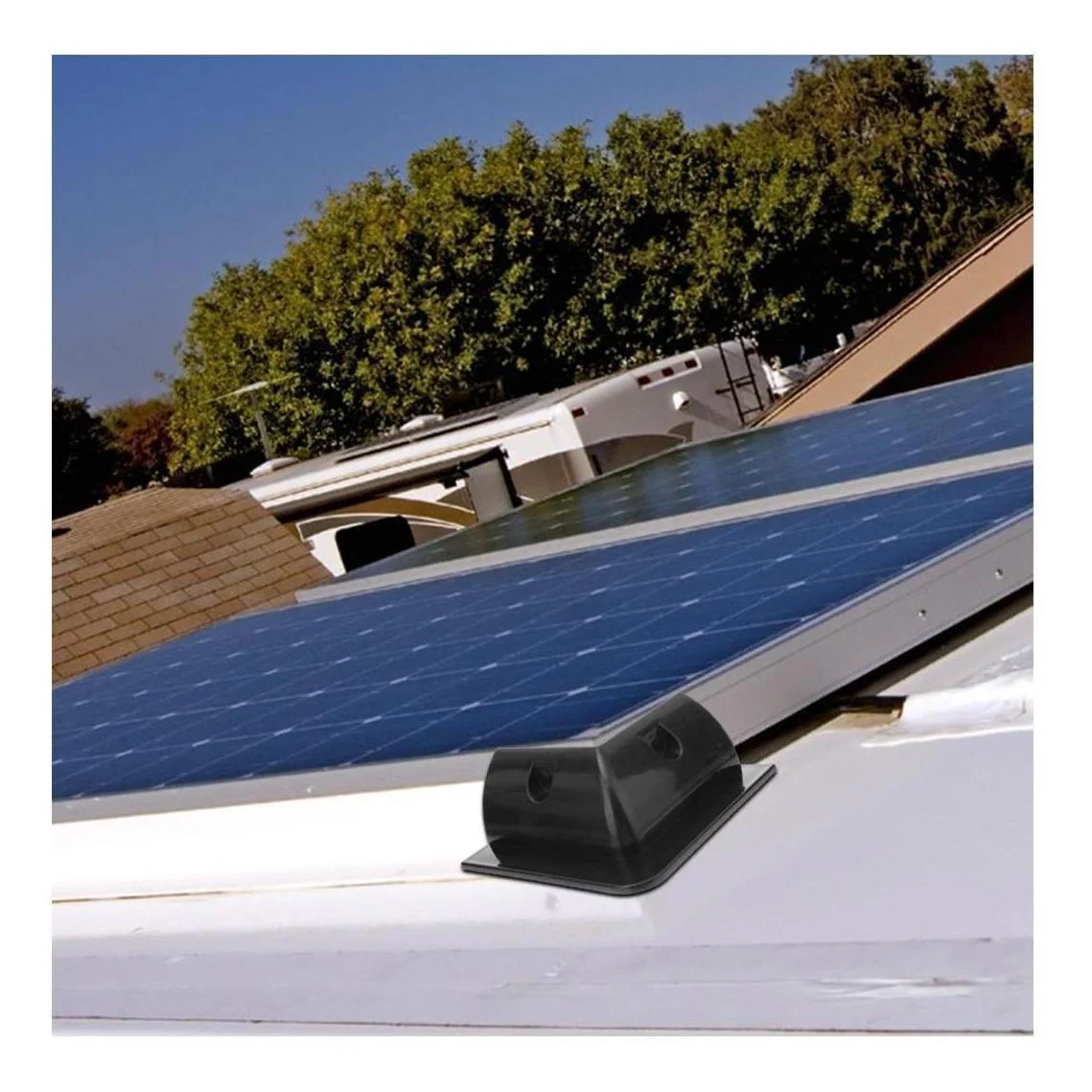 Finch Solar Panel Corner Mounting Brackets Black Plastic x 4 - Image 6