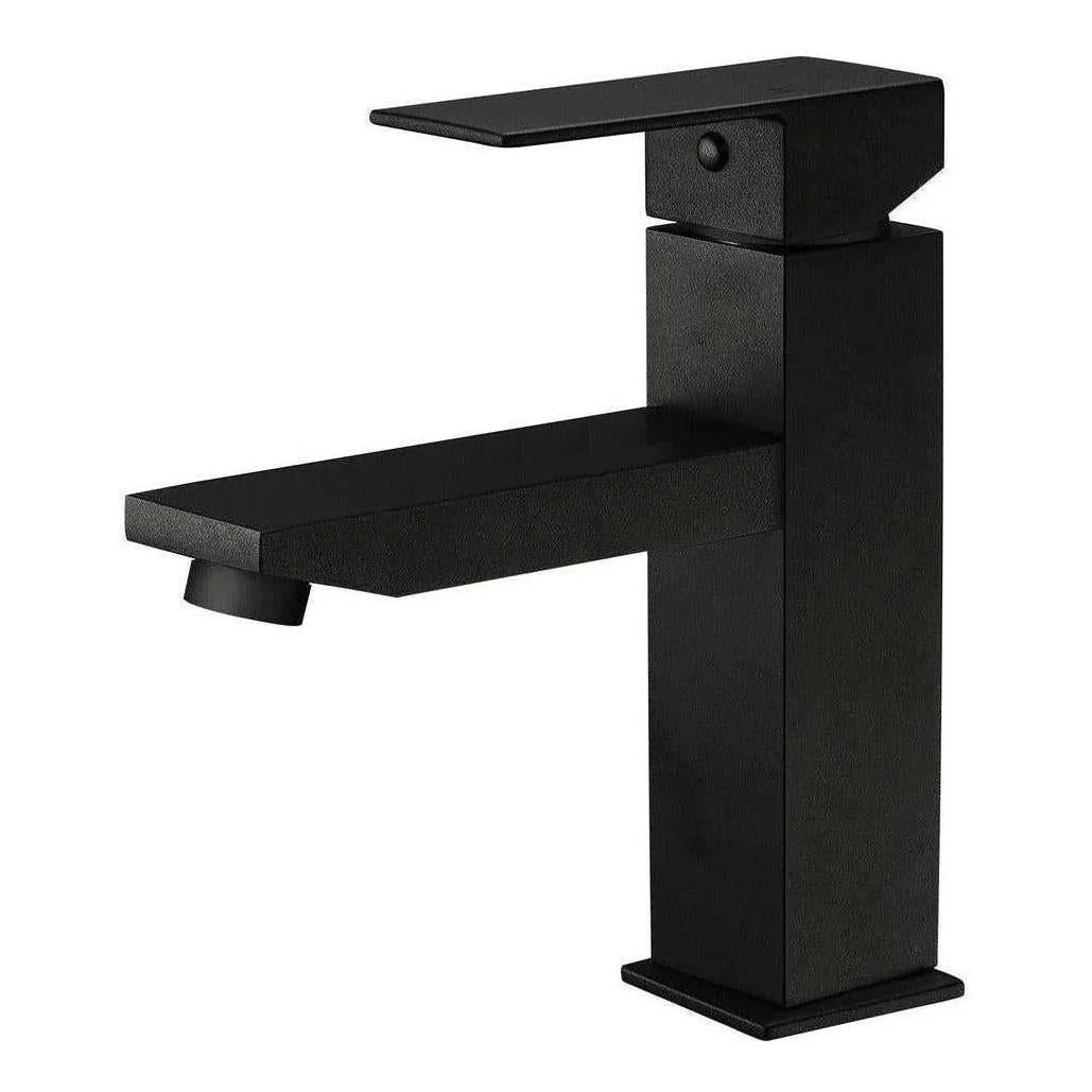 Deko Square Handle Basin Sink Tap Mixer Black