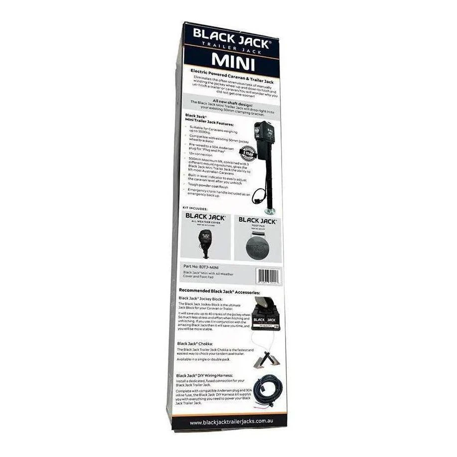 Black Jack Mini 12V Electric Trailer Jack 1000kg - Image 5
