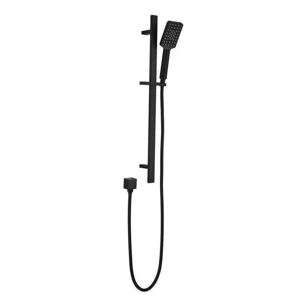 Cresta Shower Head and Square Rail Black