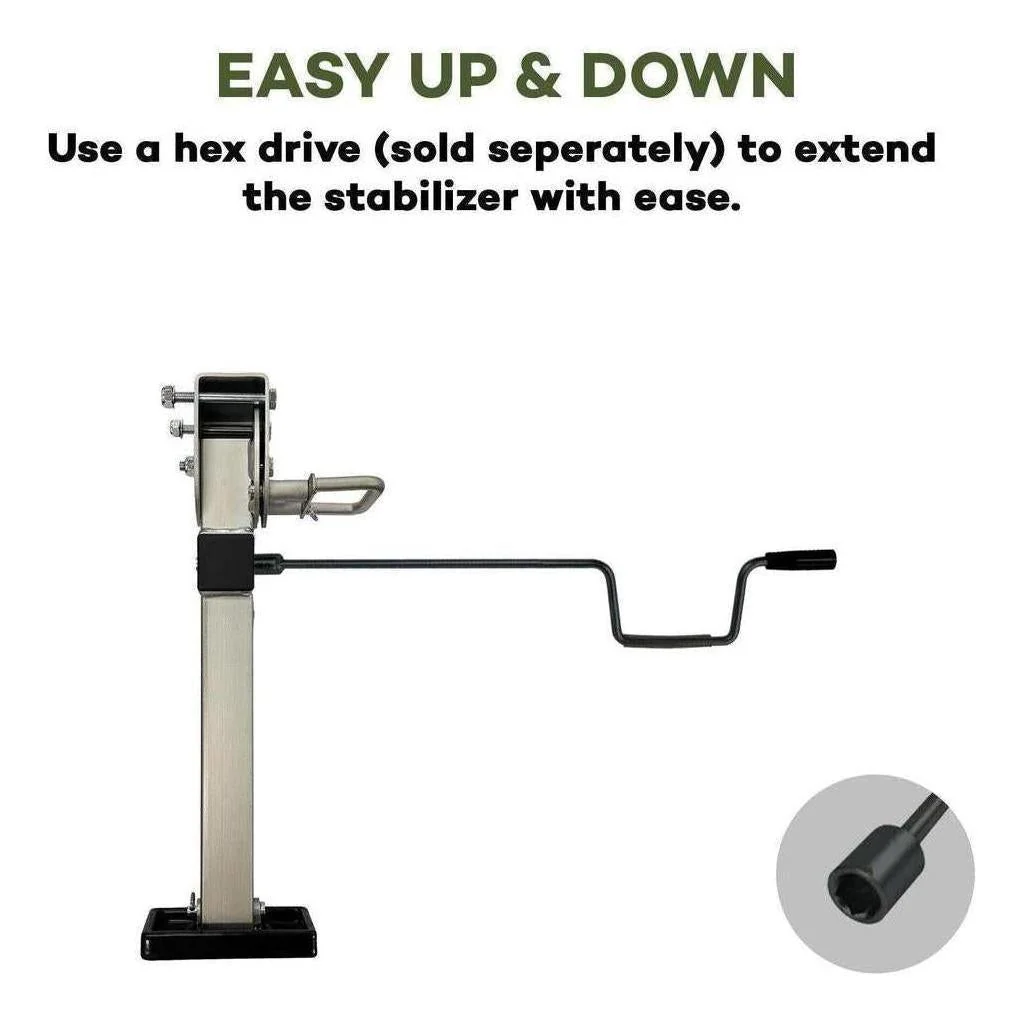 Iluma Drop Down Stabilizer Leg Corner Steadies 420mm Zinc - Image 5