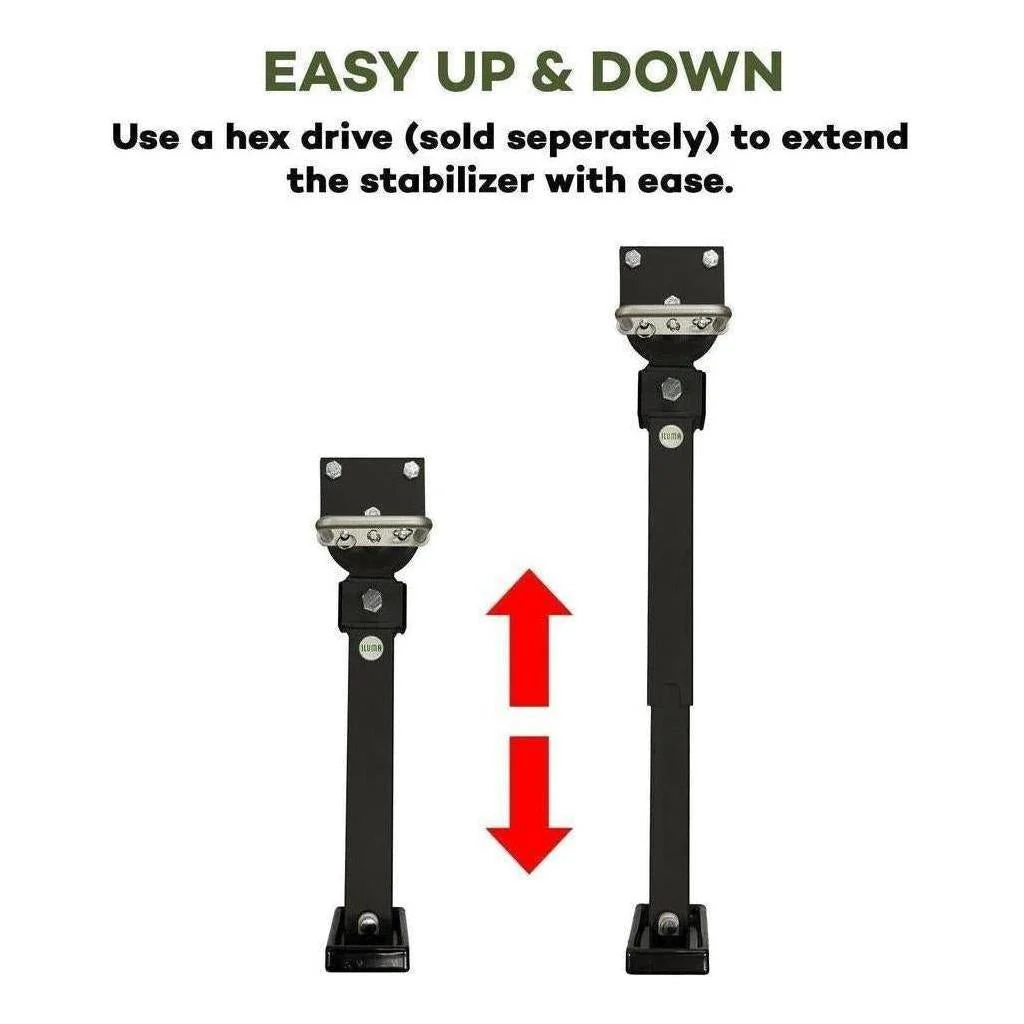 Iluma Drop Down Stabilizer leg Corner Steadies 720mm Black - Image 4