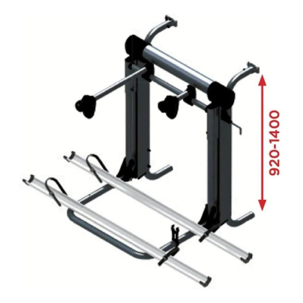 Electric 12V Bike Lift Rack Carrier 2 Bike 920-1400mm Range For Fat Tyres Inc Remote-Black - Image 2