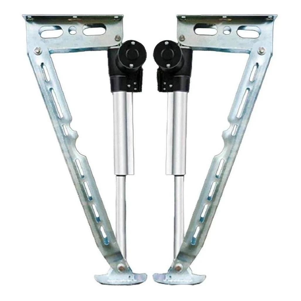 Electric 4 x Drop Down Stabilizer leg Corner Steadies 670mm Zinc