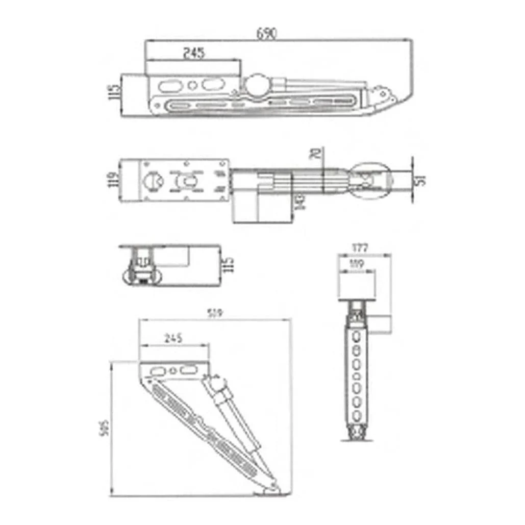 Electric 4 x Drop Down Stabilizer leg Corner Steadies 670mm Zinc - Image 10
