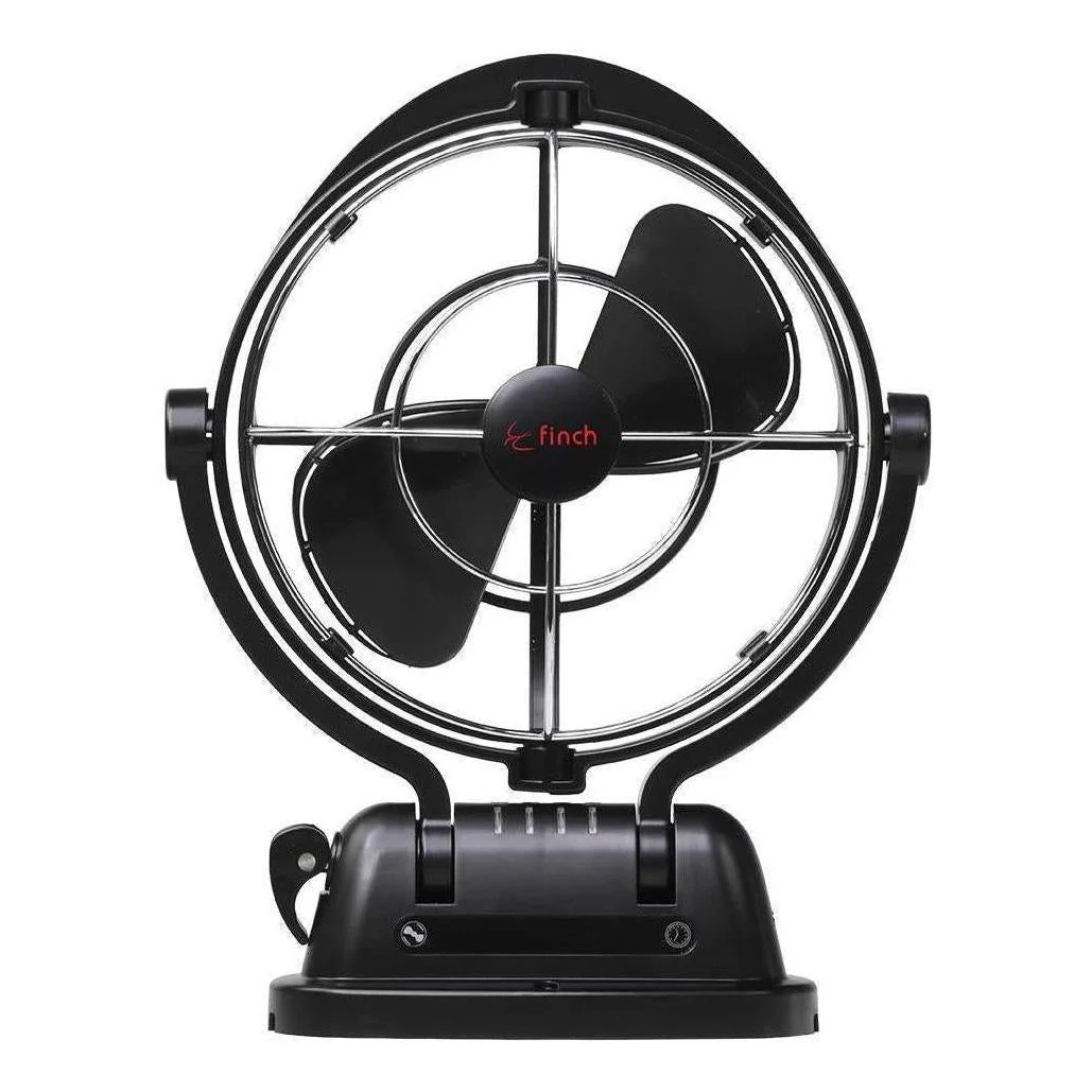 Finch 12/24V 3 Speed 360° Airflow Gimbal Fan Inc USB & Remote Black
