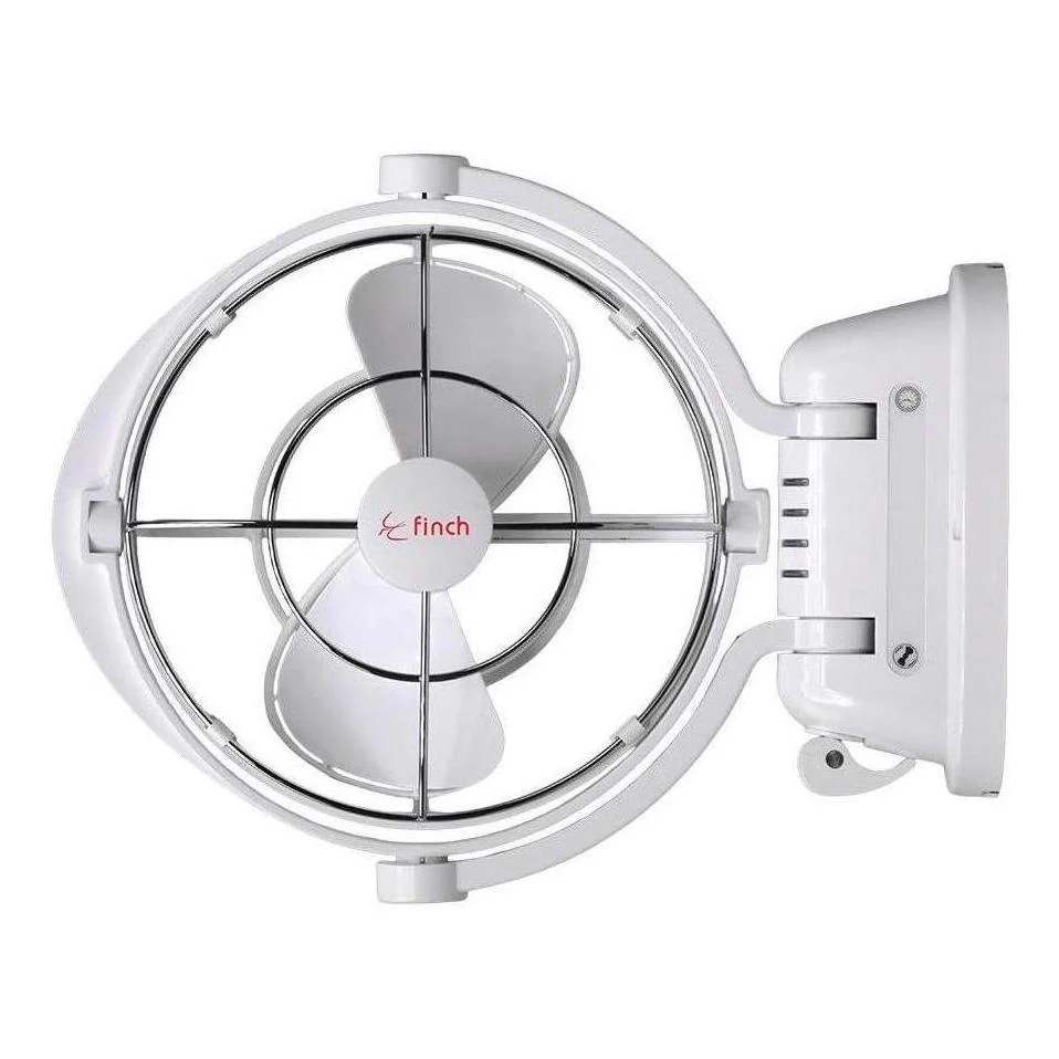 Finch 12/24V 3 Speed 360°  Airflow Gimbal Fan Inc USB & Remote White - Image 2