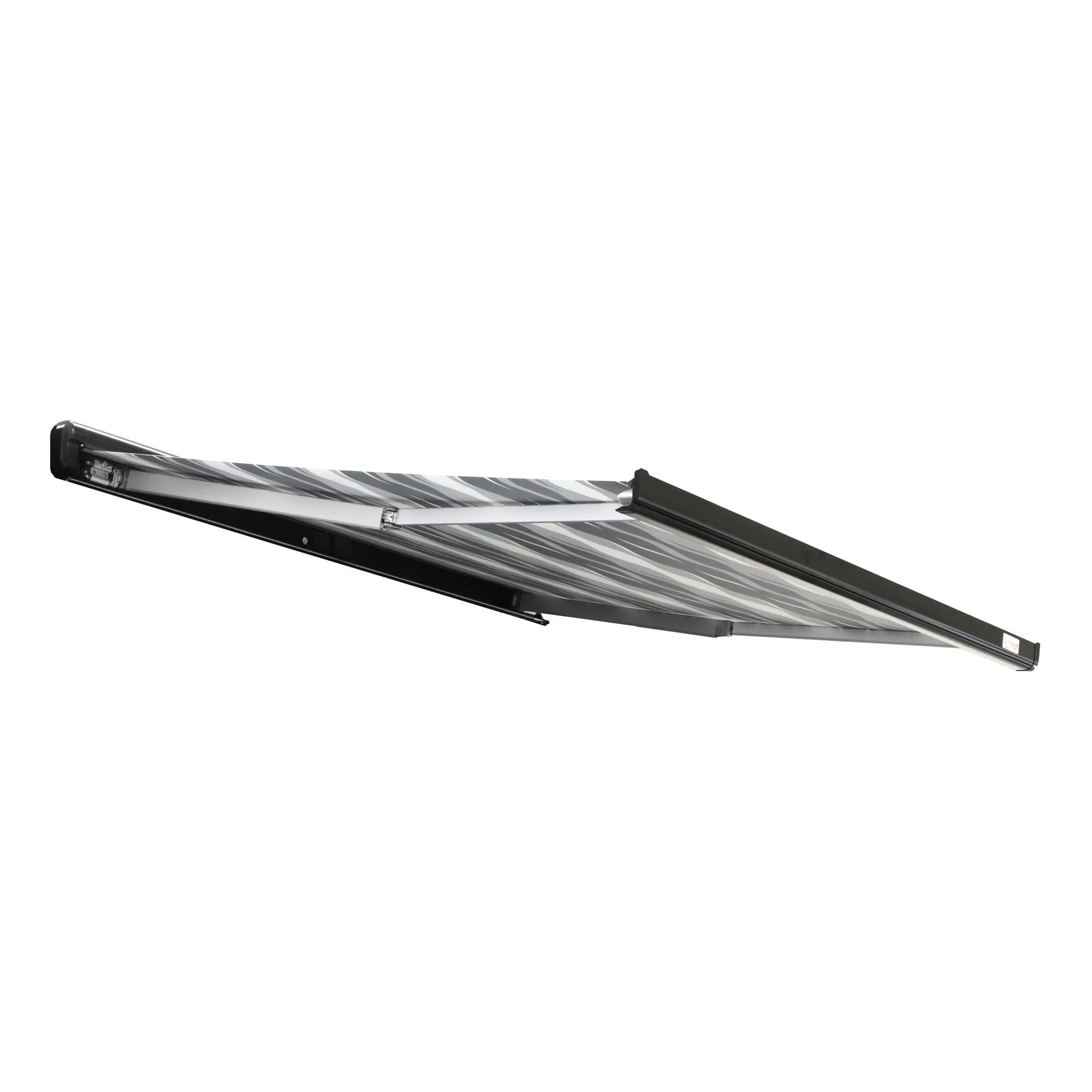 Finch Awning Side Mount Manual inc Support Leg 2.2 x1.65m Black - Image 7