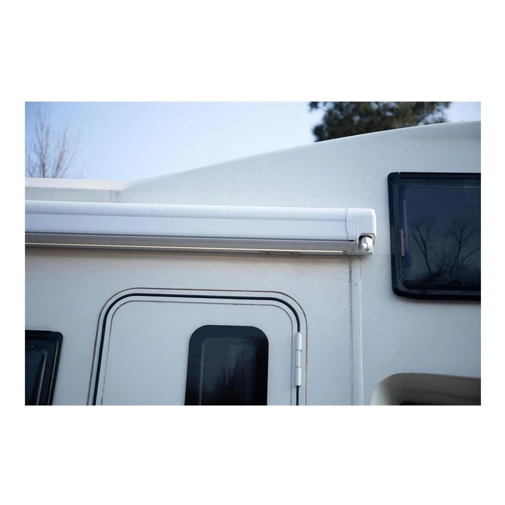 Finch Awning Side Mount Manual inc Support Leg 3.5 x 2.5m White - Image 3