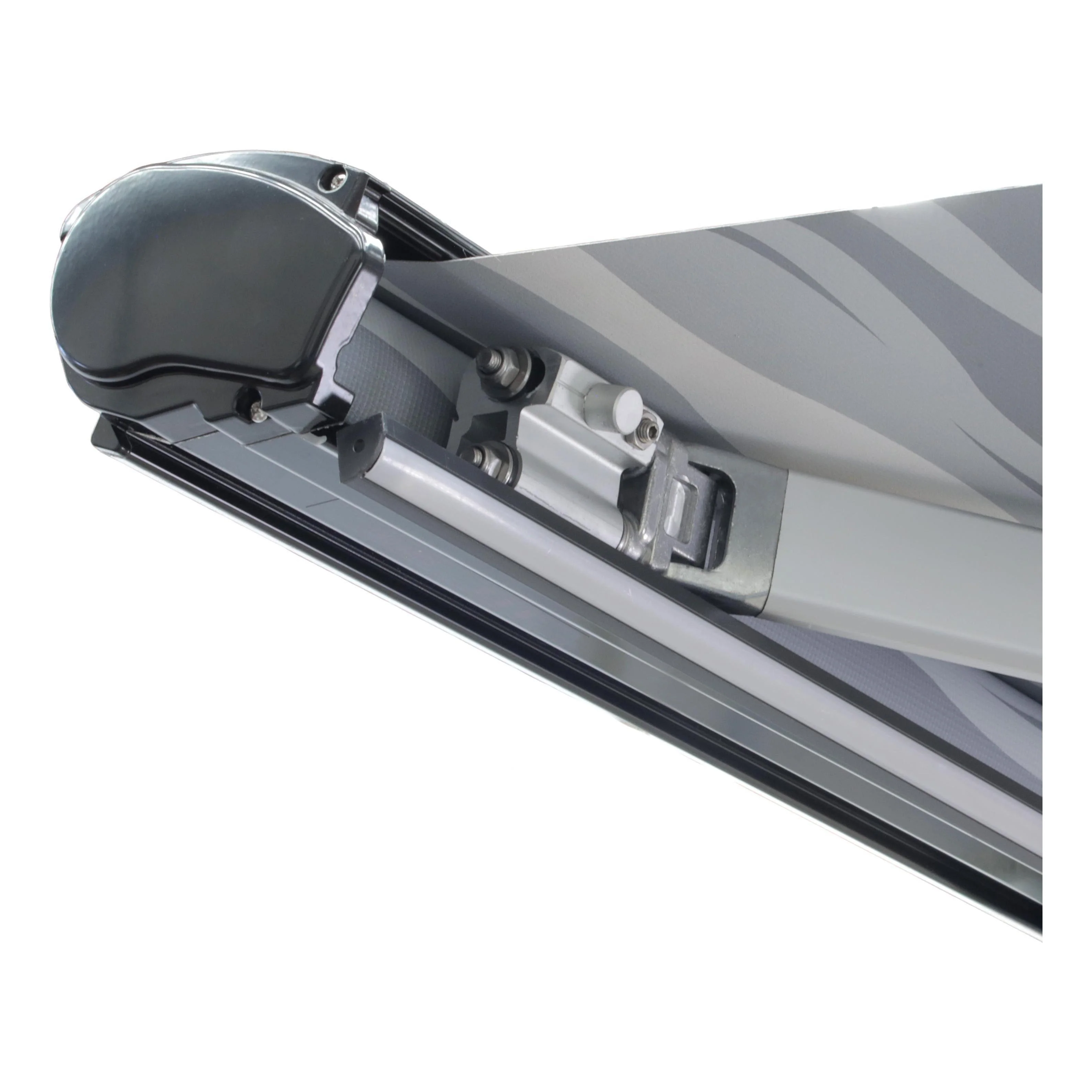 Finch Awning Top Mount Manual Inc Support Leg 3 x 2.5m Black - Image 4