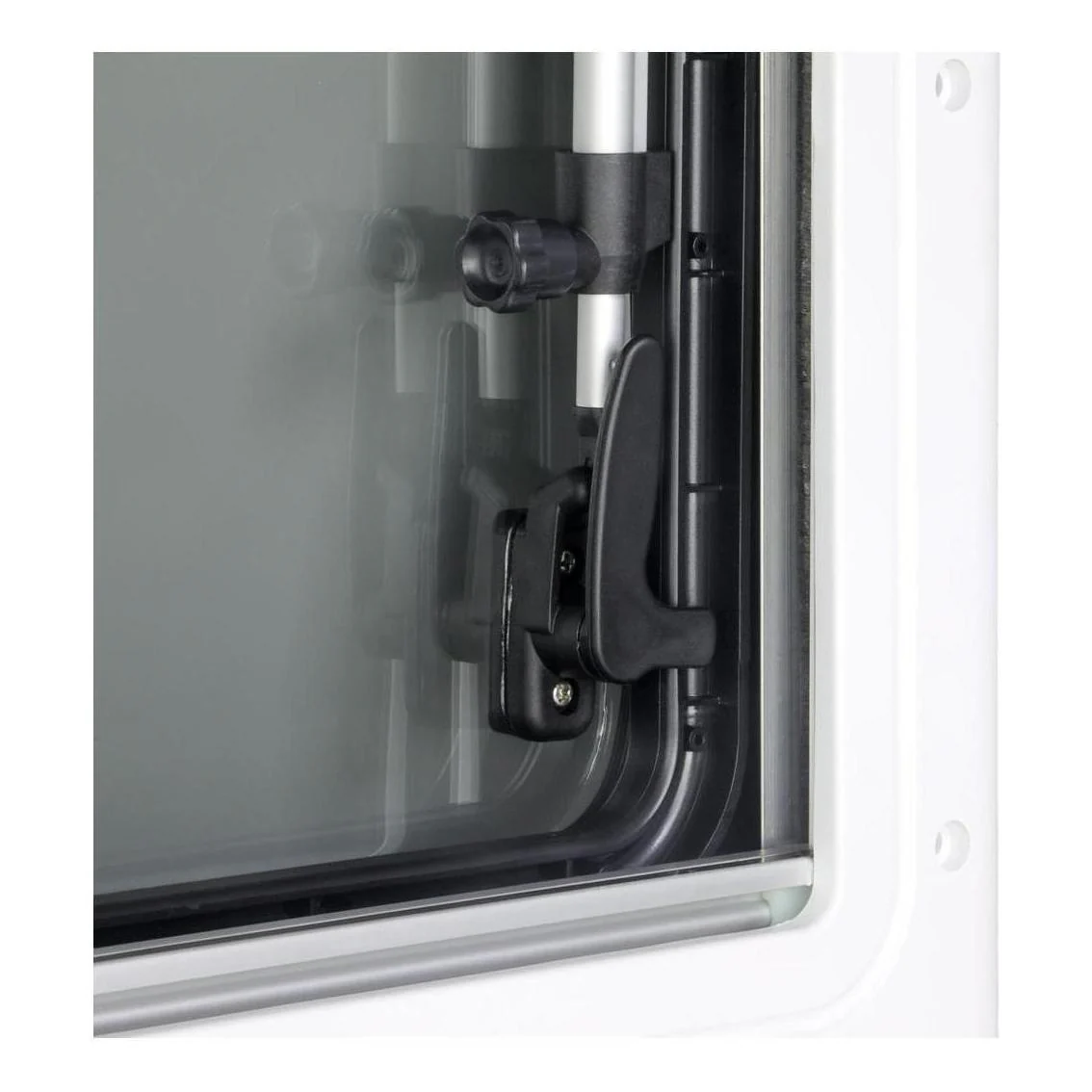 Finch Double Glazed Acrylic Window 1000 x 800 With Blind and Fly Screen - Image 6
