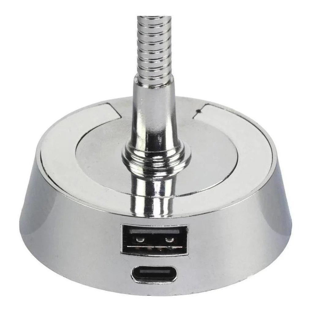 Finch LED 12V Reading Light with USB Port Chrome - Image 4