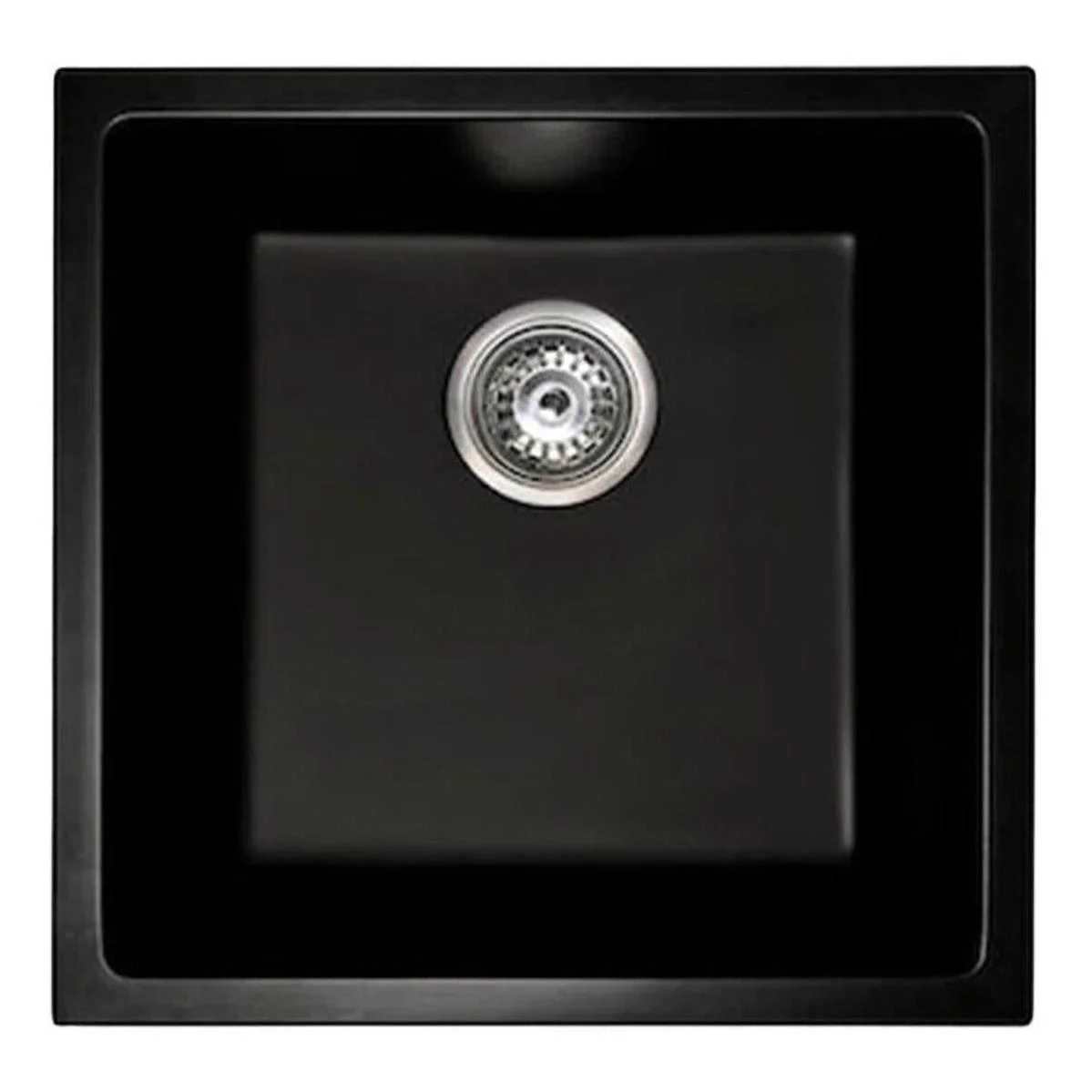 Grange Single Bowl Sink Basin Granite Composite 450 x 450 x 230 - Matte Black - Image 2