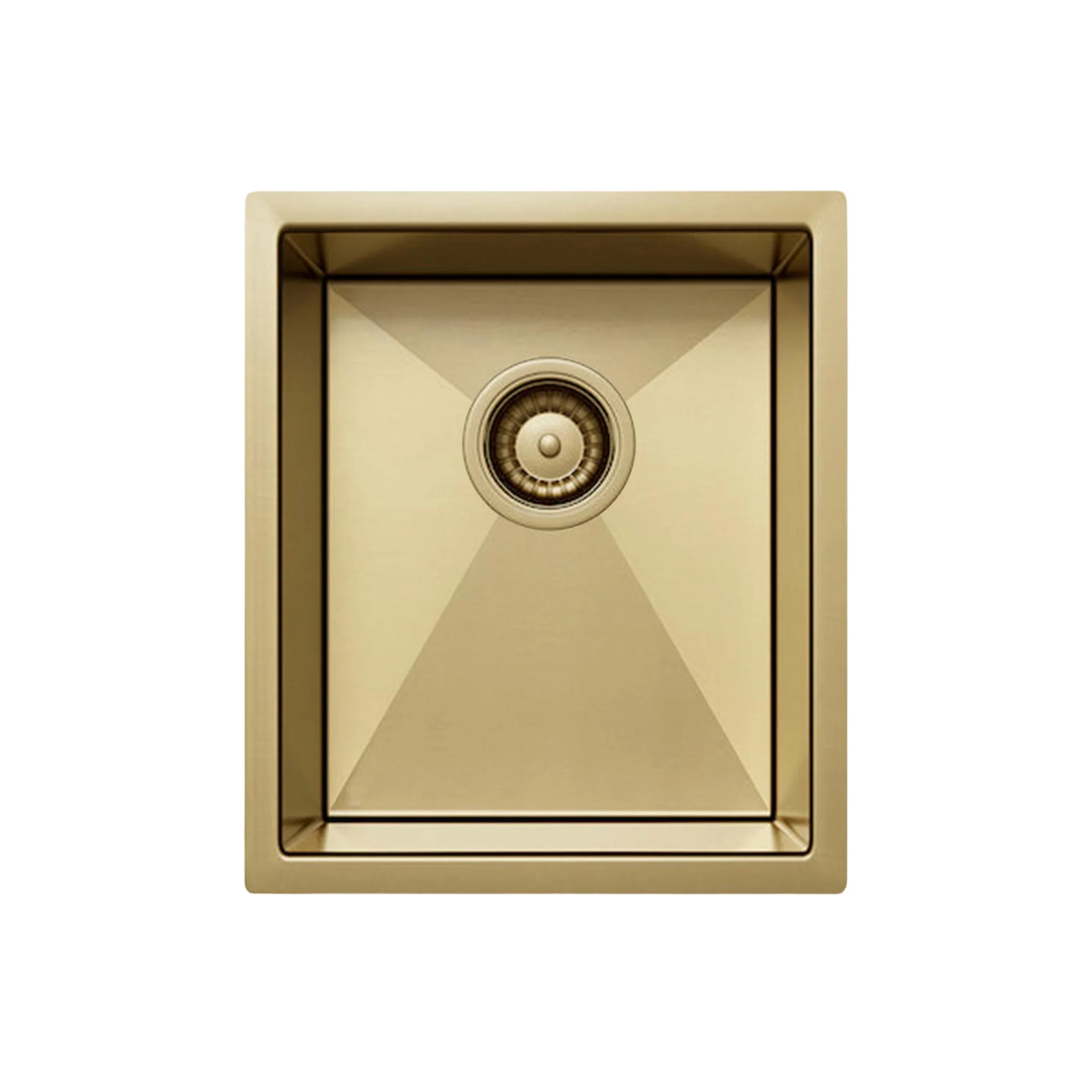 Belgique Single Bowl Sink Basin 380 x 450 x 220 - Stainless Steel French Gold