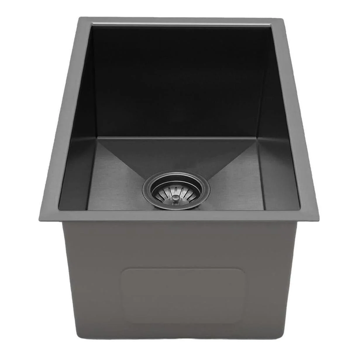 Belgique Single Bowl Sink Basin 380 x 450 x 220 - Stainless Steel Gun Metal - Image 2