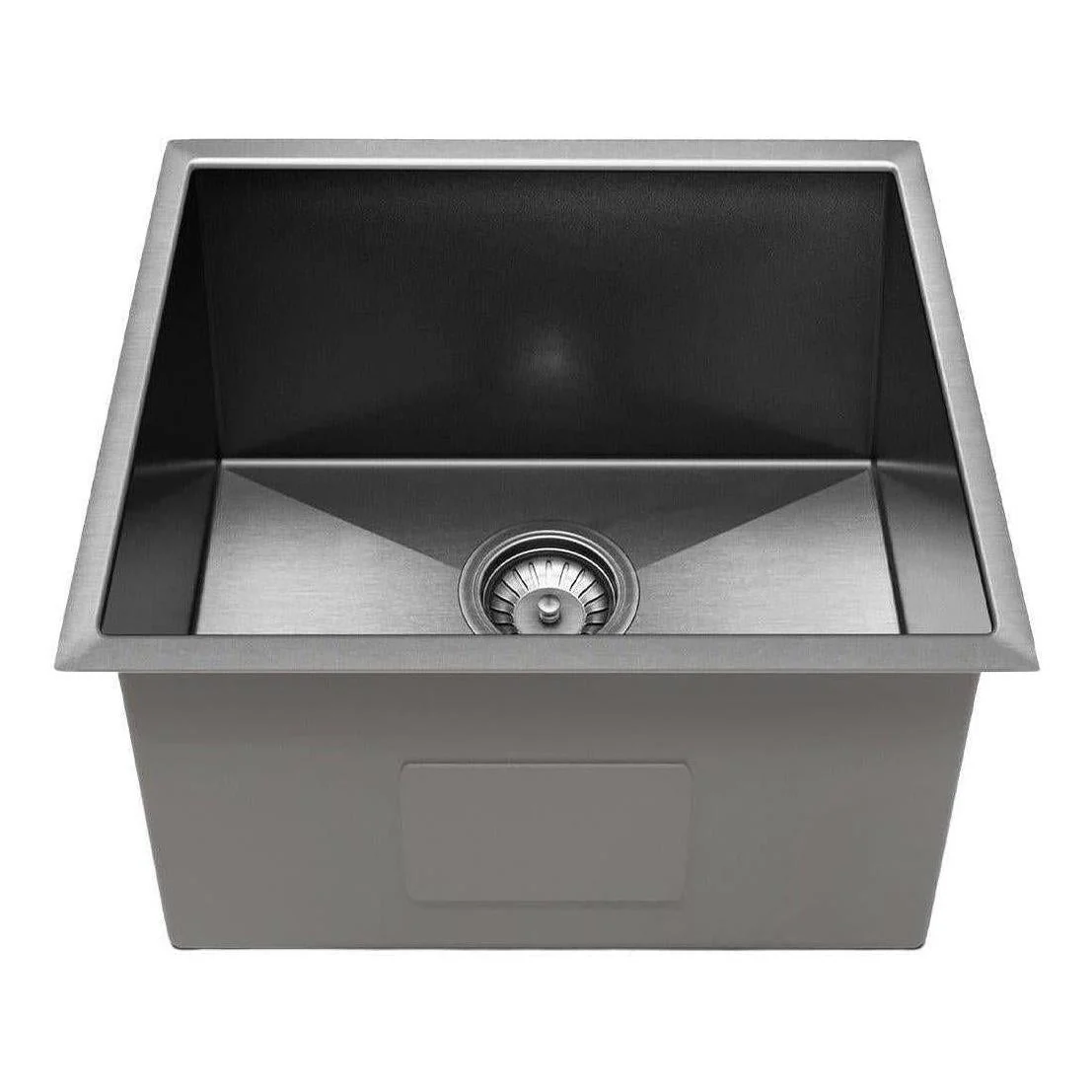 Belgique Single Bowl Sink Basin 450 x 450 x 250 - Stainless Steel Gun Metal - Image 2