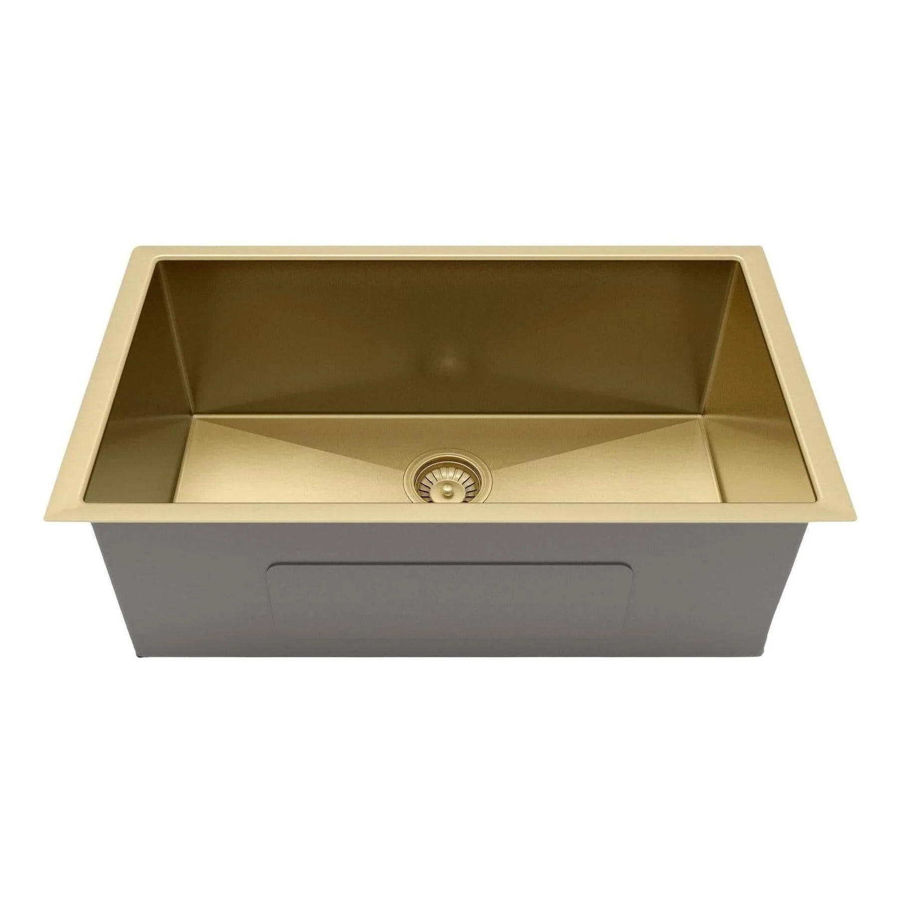 Belgique Single Bowl Sink Basin 700 x 440 x 250 - Stainless Steel French Gold - Image 2