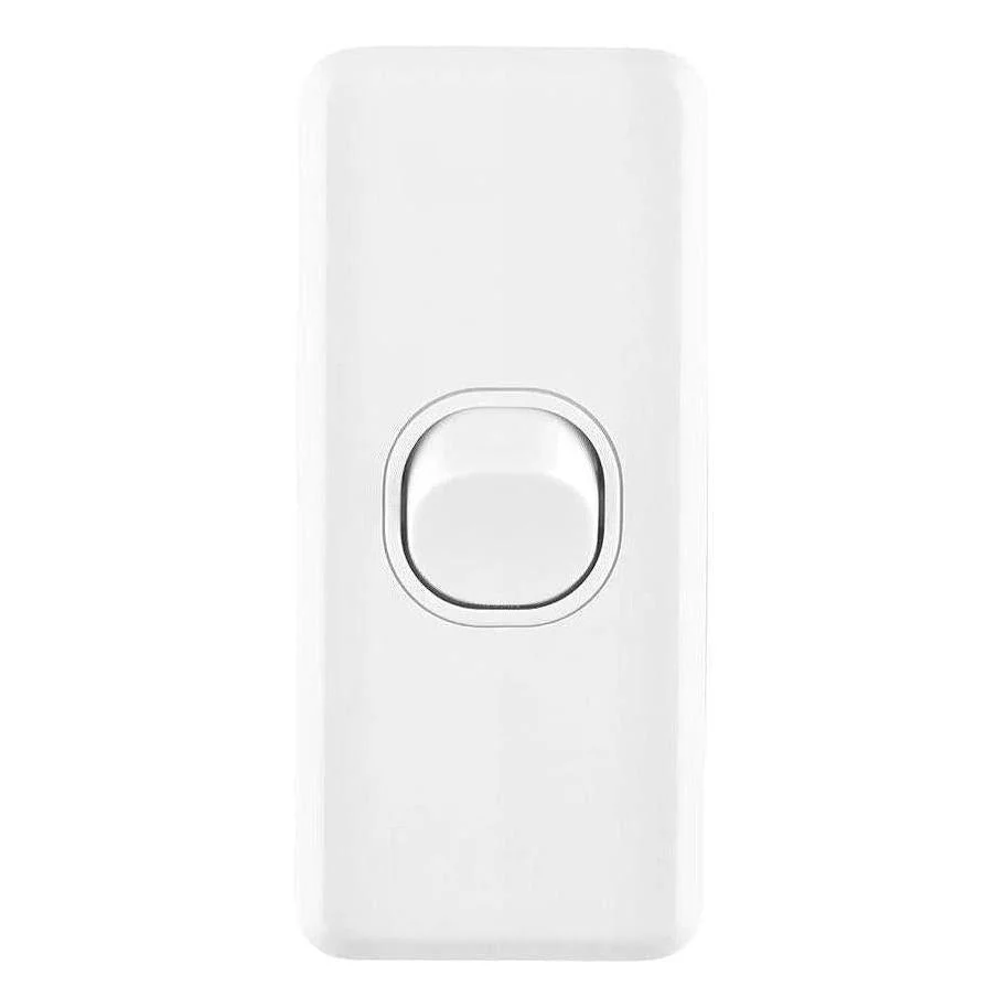 Iluma 1 Gang Architrave Light Switch White
