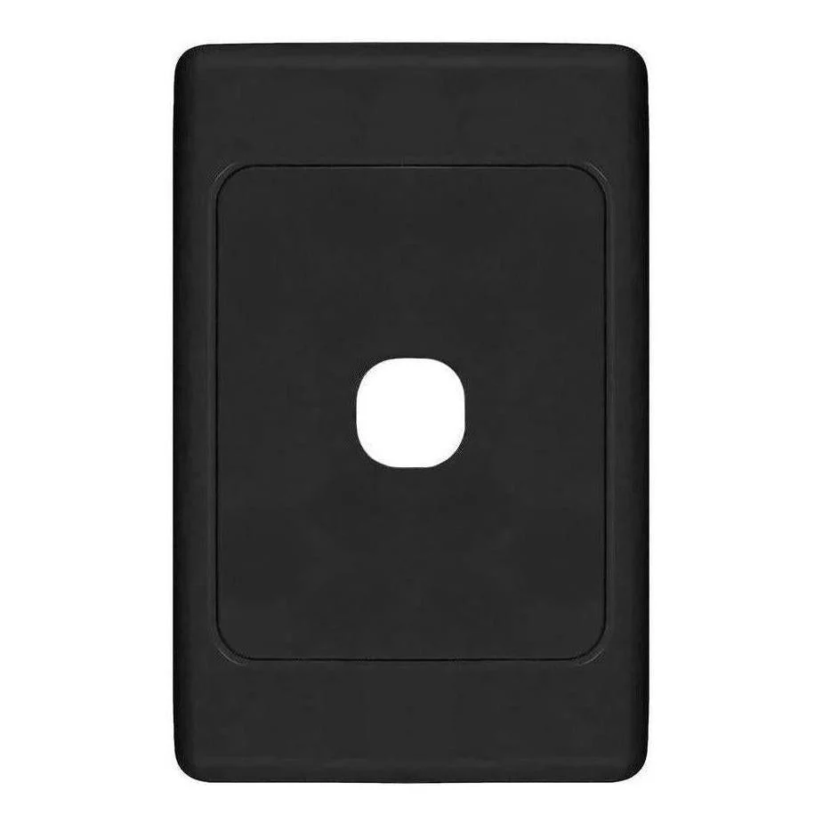 Iluma 1 Gang Light Switch Cover Plate Only Black