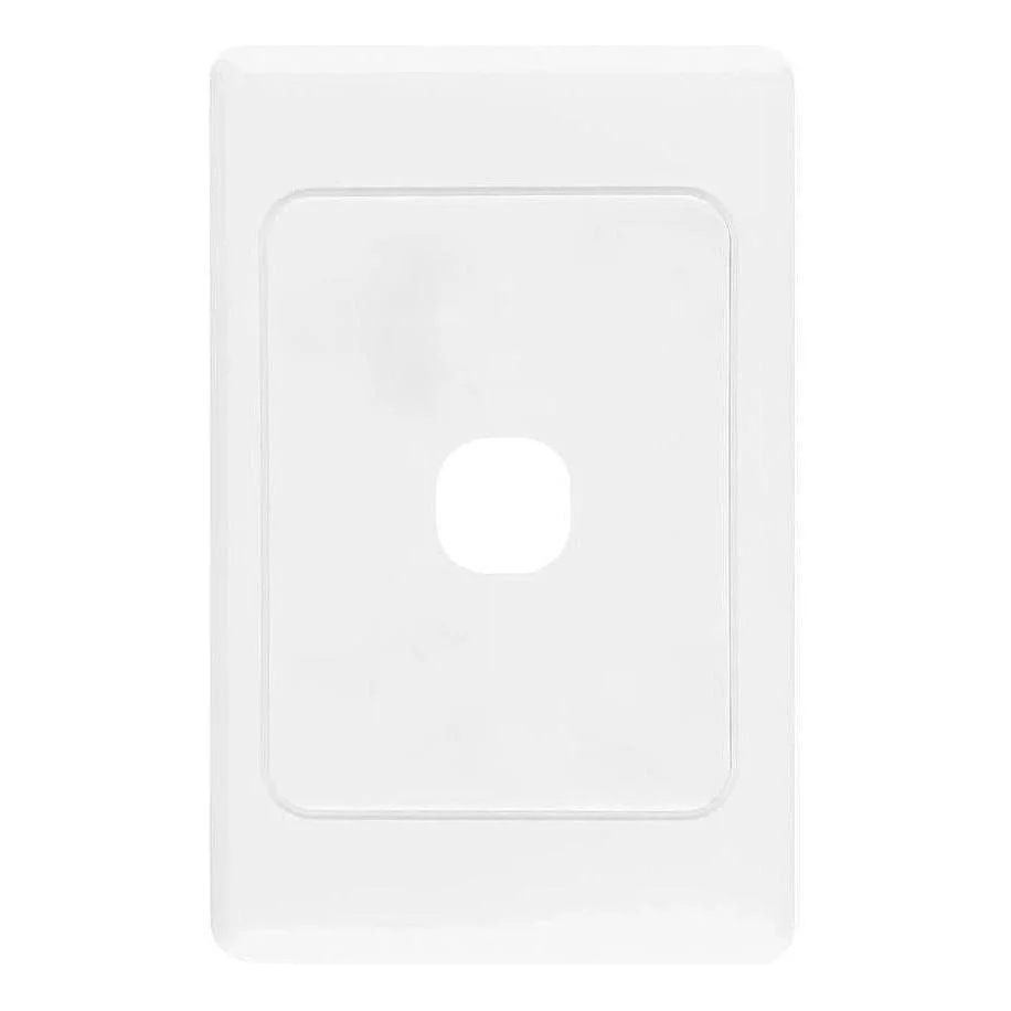 Iluma 1 Gang Light Switch Cover Plate Only White