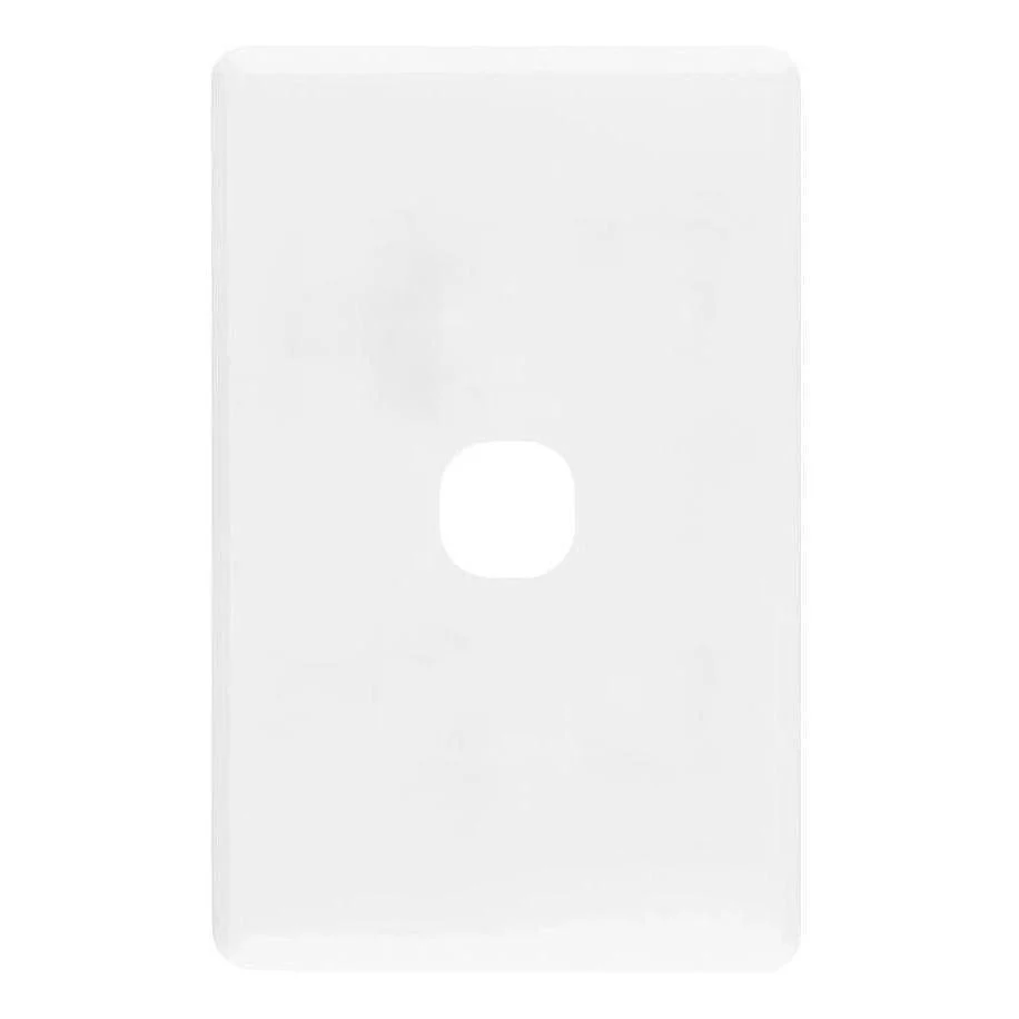 Iluma 1 Gang Light Switch Cover Plate Only White