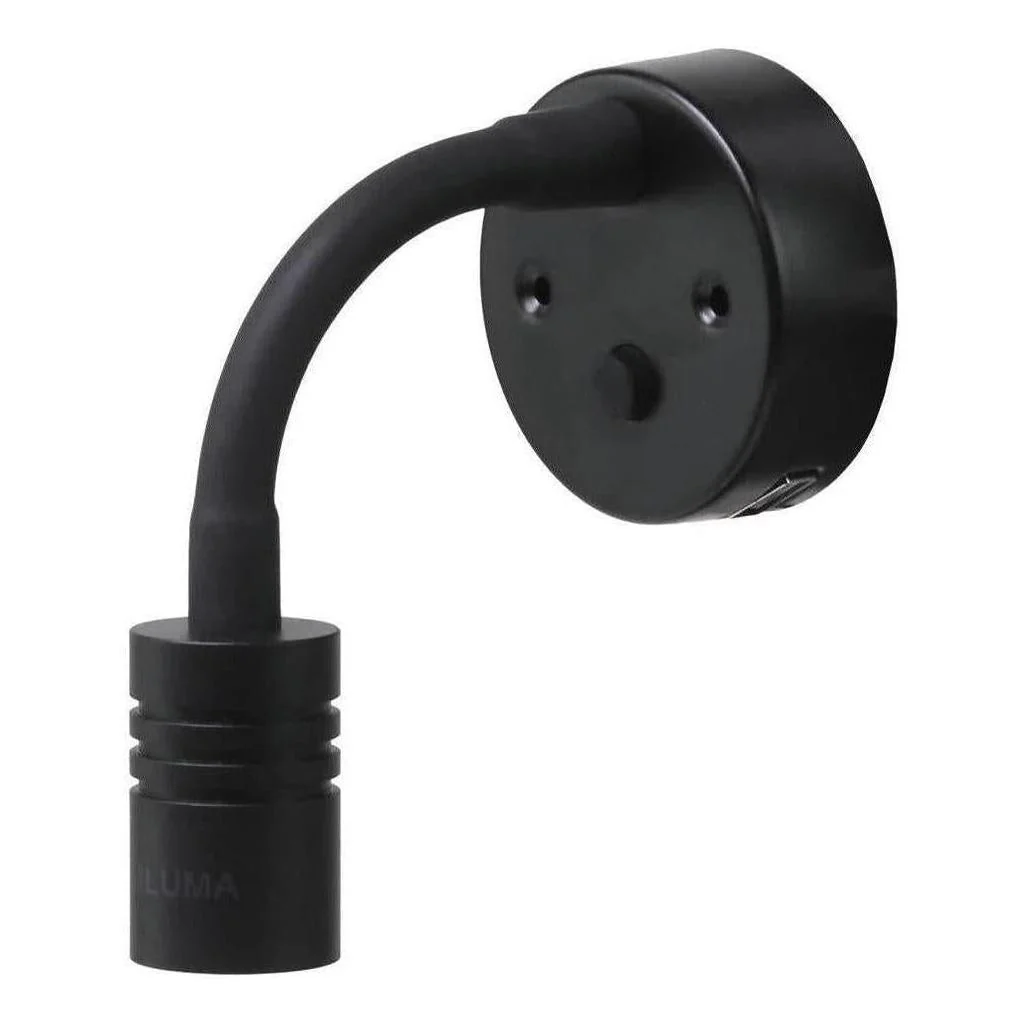 Iluma 10-24V Reading Light Flexible Dimmable Dual Colour Blue/White Light USB/USB-C Port Black - Image 4