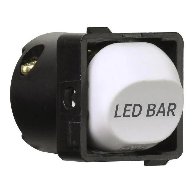 Iluma 10A Single Pole Switch LED-BAR Print Mechanism White