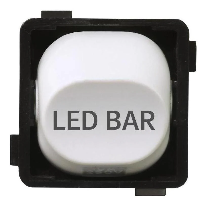 Iluma 10A Single Pole Switch LED-BAR Print Mechanism White - Image 2