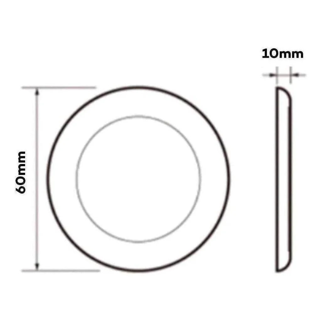 Iluma 12v Slimline LED Downlight 60mm Cool White Light - Chrome - Image 2