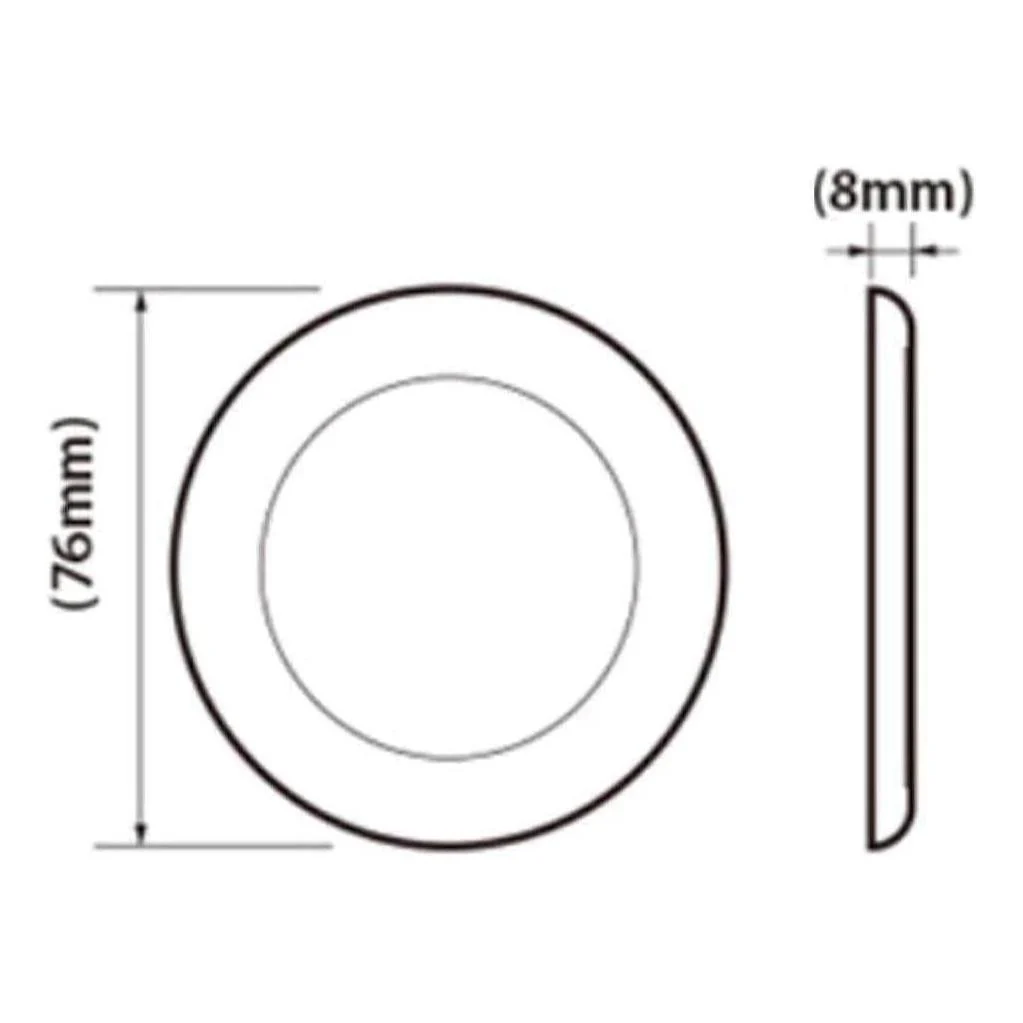 Iluma 12v Slimline LED Downlight 76mm Warm White Light, White - Image 3