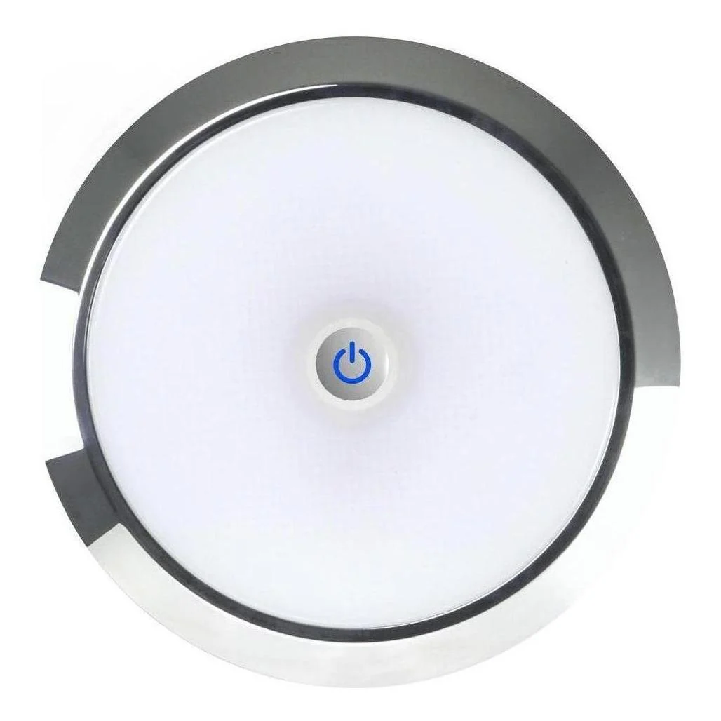 Iluma 12v Slimline Touch On / Off LED Downlight  Blue / White Light 140mm Chrome