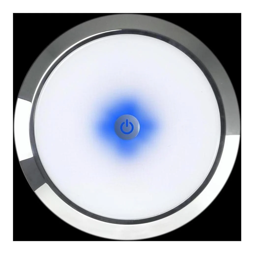 Iluma 12v Slimline Touch On / Off LED Downlight  Blue / White Light 140mm Chrome - Image 3