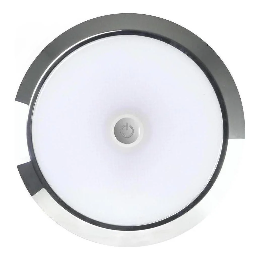 Iluma 12v Slimline Touch On / Off LED Downlight  Blue / White Light 140mm Chrome - Image 4