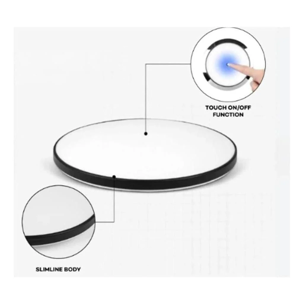 Iluma 12v Slimline Touch On / Off LED Downlight  Blue / White Light 140mm Chrome - Image 5