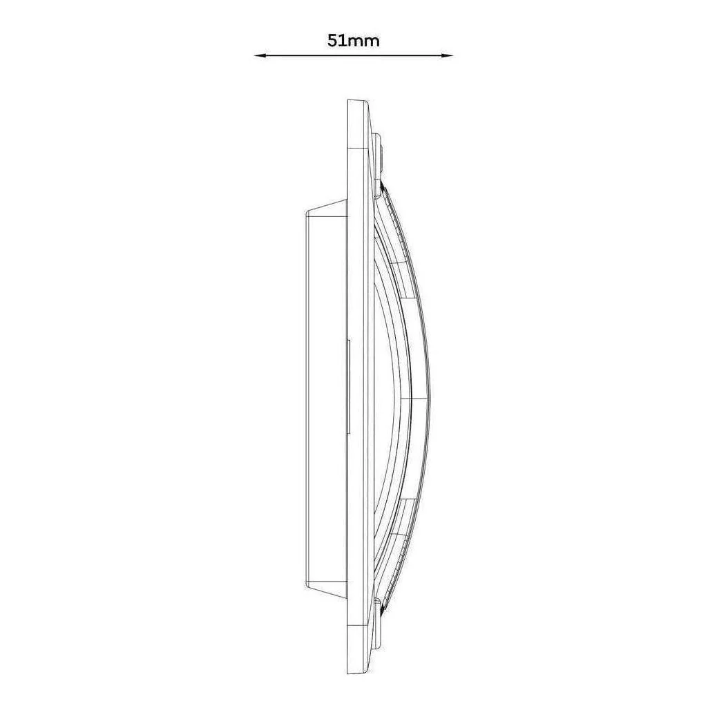 Iluma Led Dimmable Grab Handle White Light with Blue Night Light Black Bargman Style - Image 7