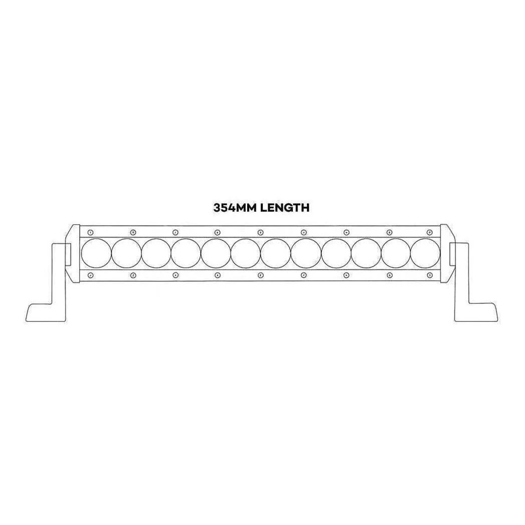 Iluma Light Bar 3W Cree 12 LED 14" 354mm Length Flood Beam Black - Image 5