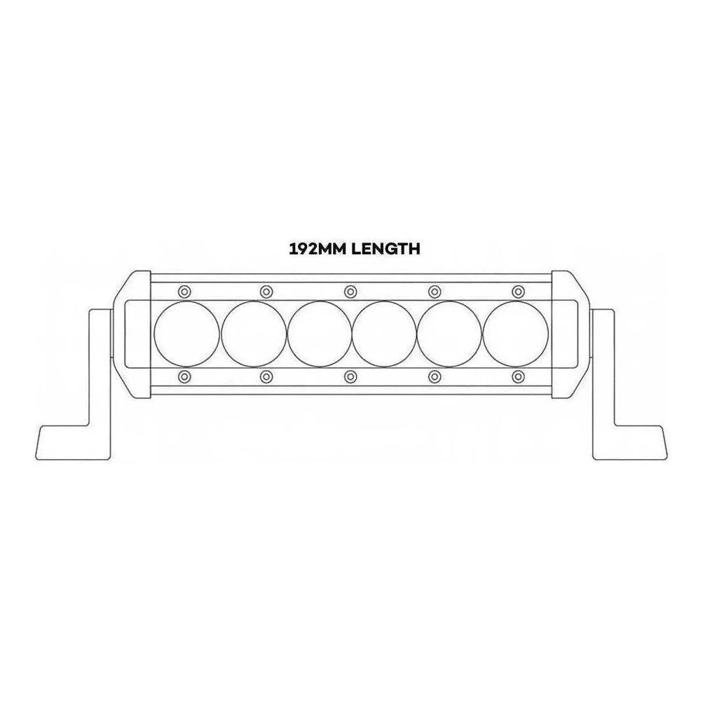 Iluma Light Bar 3W Cree 6 LED 7.5" 192mm Length Flood Beam Black - Image 5