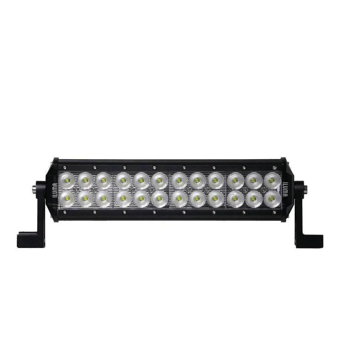 Iluma Light Bar Double Row 3W Cree 24 LED 11.8" 300mm Length Flood Beam Black