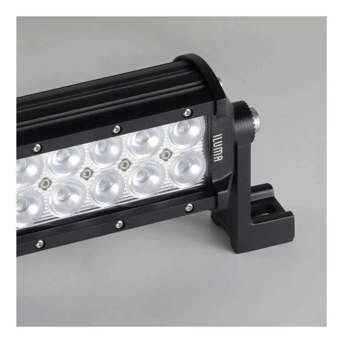 Iluma Light Bar Double Row 3W Cree 24 LED 11.8" 300mm Length Flood Beam Black - Image 3