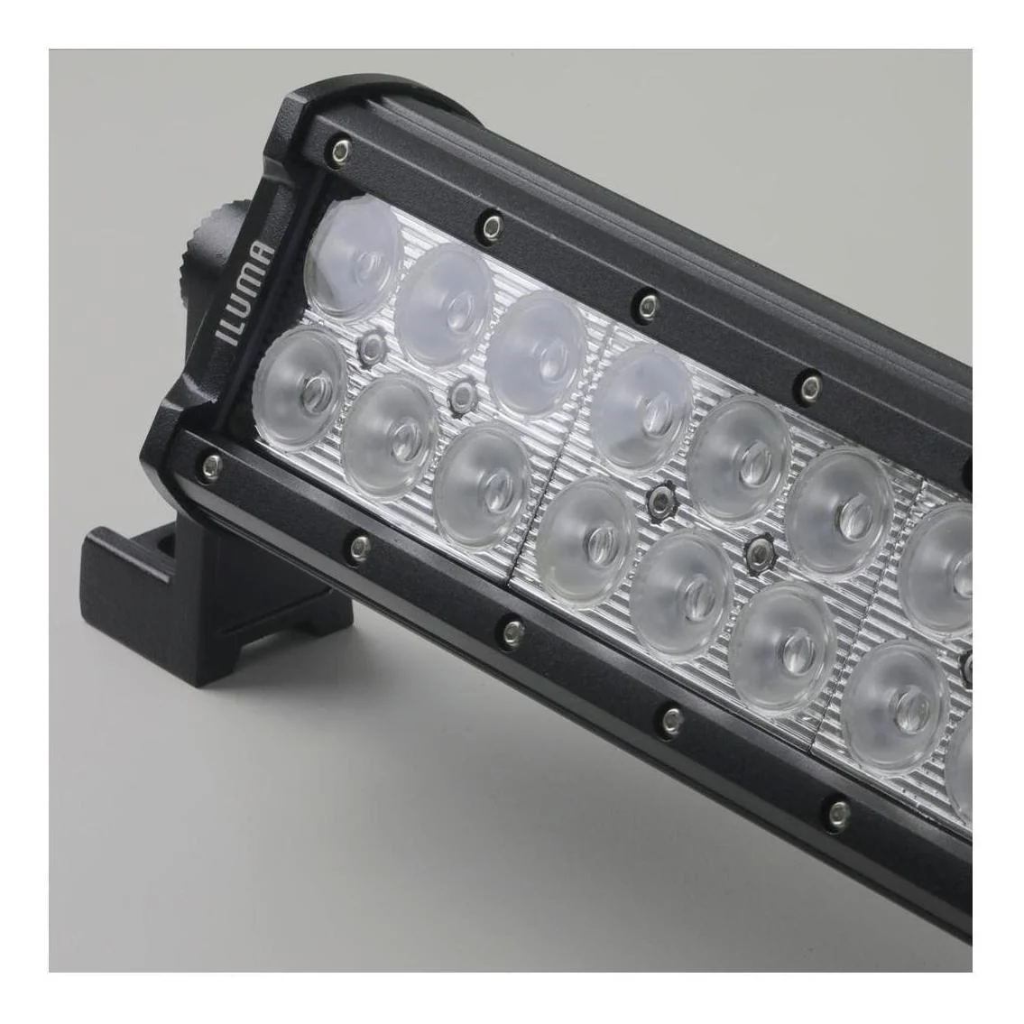Iluma Light Bar Double Row 3W Cree 24 LED 11.8" 300mm Length Flood Beam Black - Image 4