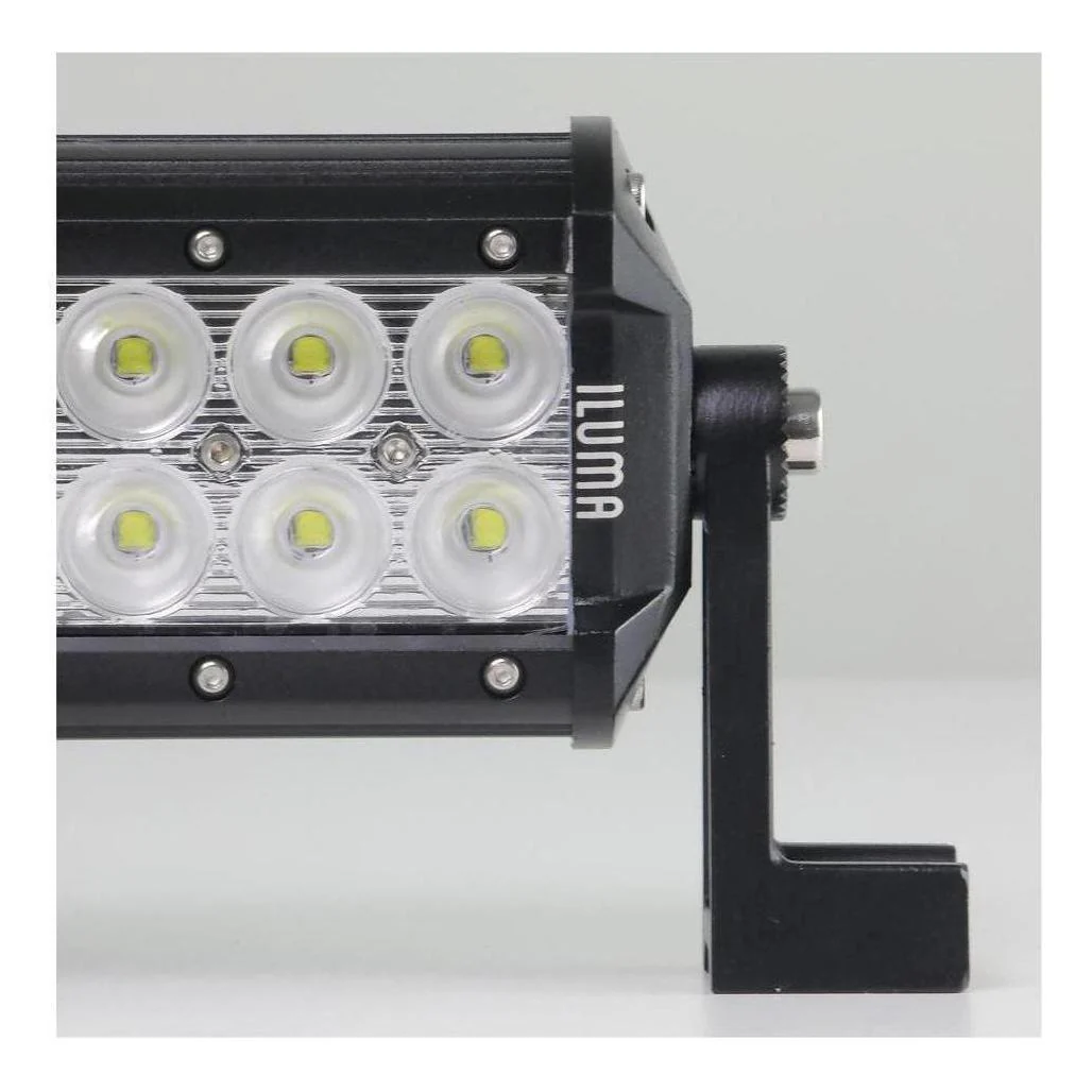Iluma Light Bar Double Row 3W Cree 6 LED 3.8" 96mm Length Flood Beam Black - Image 2