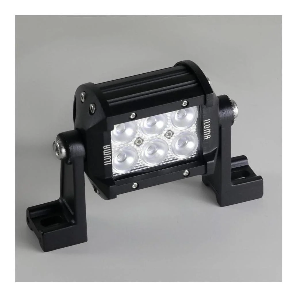 Iluma Light Bar Double Row 3W Cree 6 LED 3.8" 96mm Length Flood Beam Black - Image 3