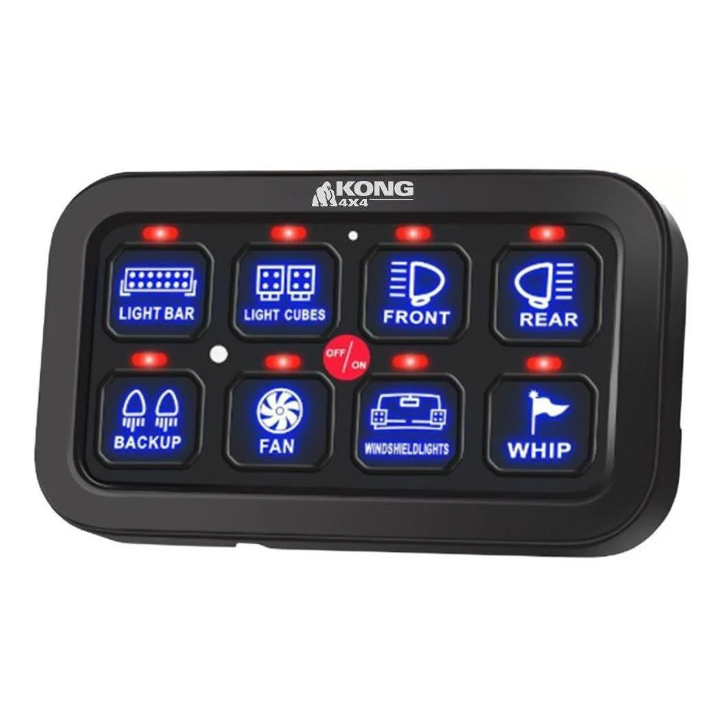 Kong 12V 8 Gang Switch Panel Control System