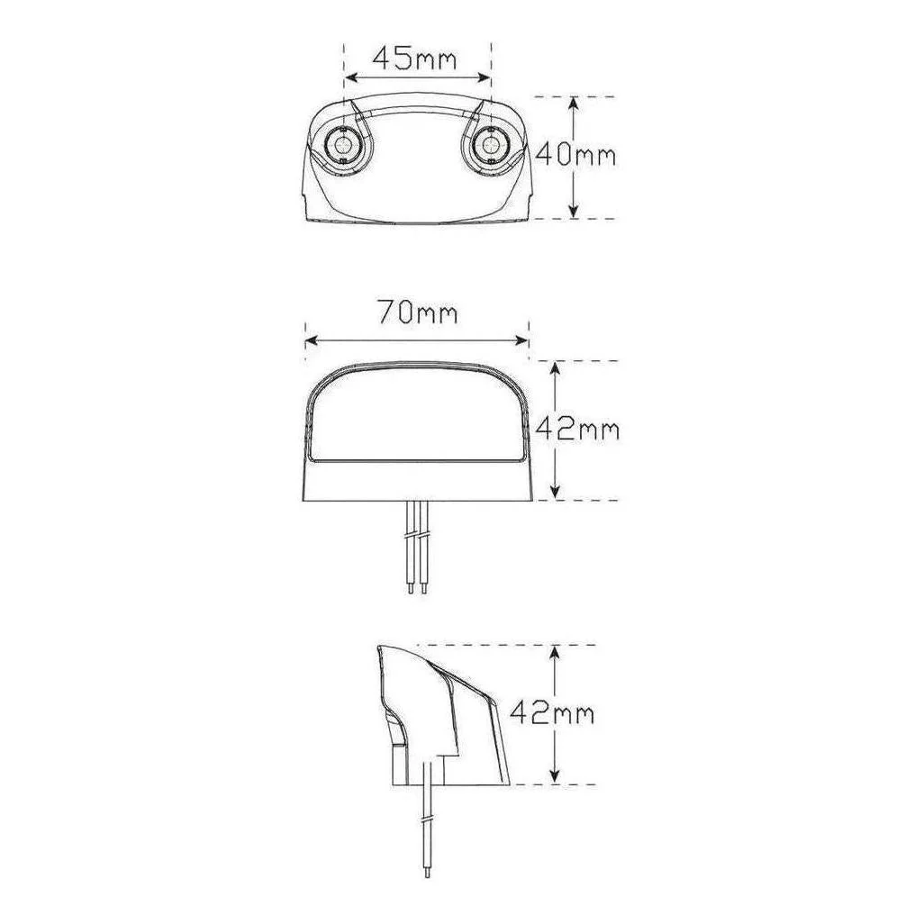 LED Autolamp 12V/24V Licence Plate Light 70x42x40mm - Image 4