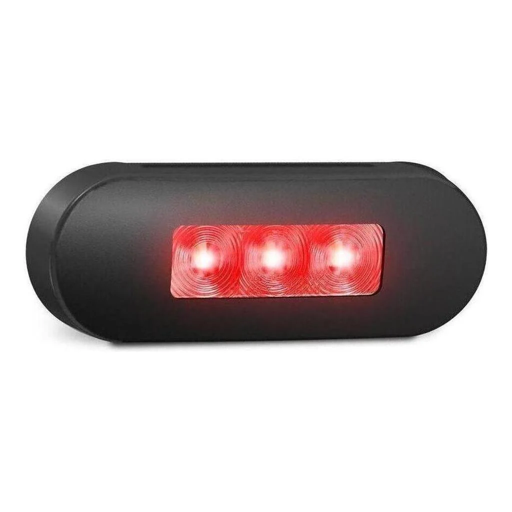 LED Autolamp 12V/24V Red Rear Marker Clear Lense & Black Bezel 86x31x10mm Blister - Image 3