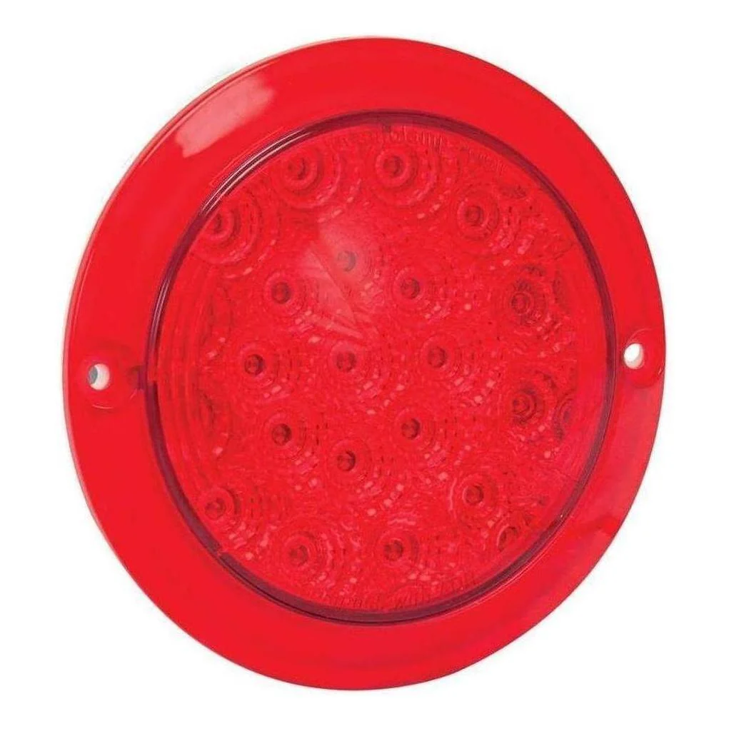 LED Autolamp 12V/24V Round Stop/Tail Lamp With Red Lens Recessed Mount Blister - Image 2
