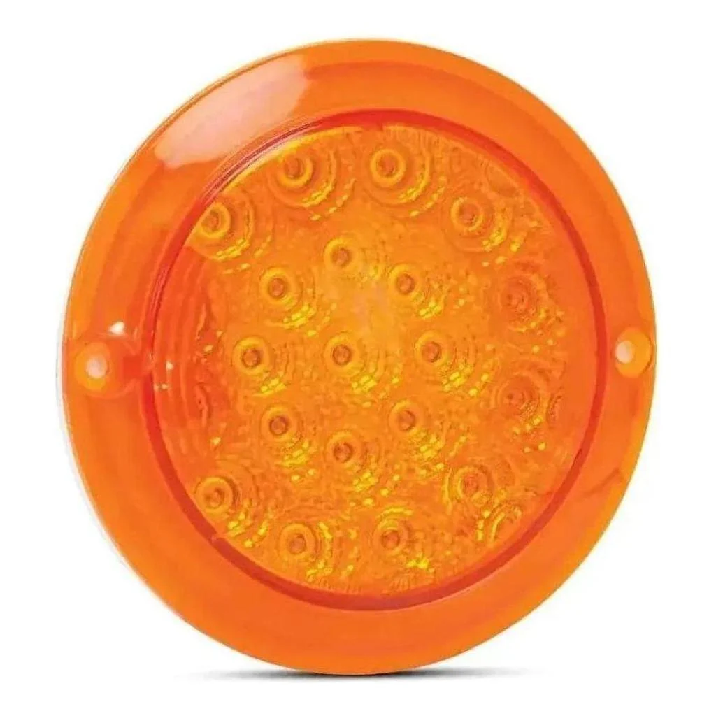 LED Autolamp 12V Round Amber Indicator Taillight 130mm - Image 2
