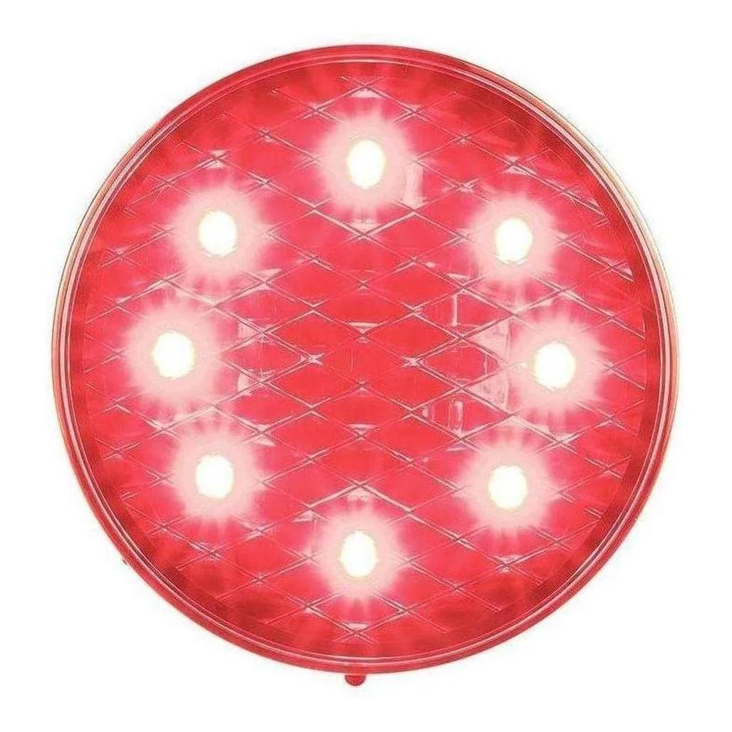 LED Autolamp 12V Round Red Rear Stop/Tail Lamp Taillight 80mm